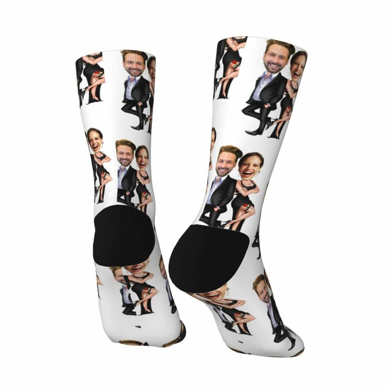 "Modern Couple" Personalized Face Socks Fashion Photo Socks Gifts for Couples