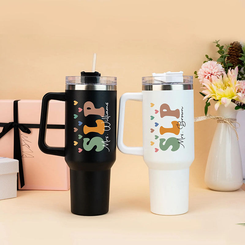 Personalized Name Tumbler with Colorful Fonts Design Interesting Gift for Her