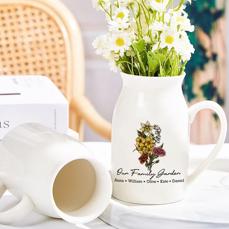Personalized Name Flower Vase Perfect Gift for Family