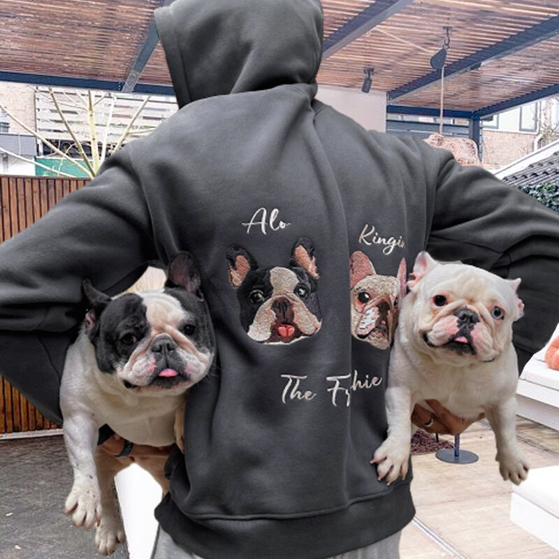 Personalized Embroidered Sweatshirt Custom Head Cute Gift For Pet Lovers