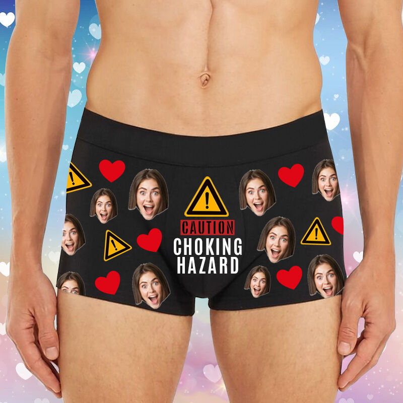 Personalized Picture Men's Underwear Boxer Briefs Interesting Gift for Valentine's Day