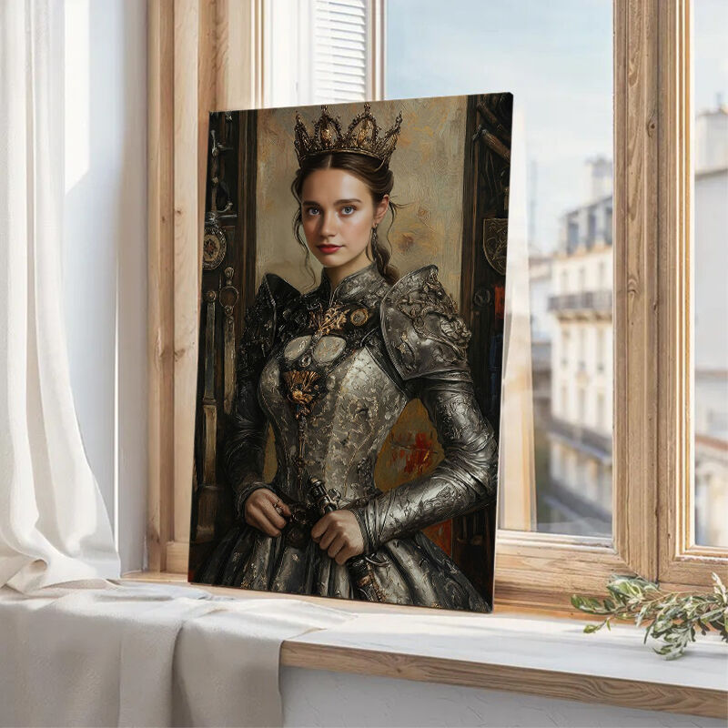 Personalized Queen Portraits with Custom Face Swap Vintage Gift for Her