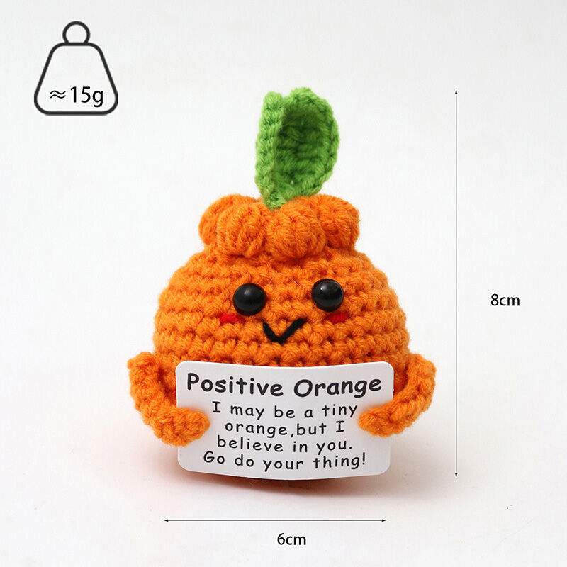 Arancia fatta a mano all'uncinetto Bambola positiva Bellissimo regalo per i bambini