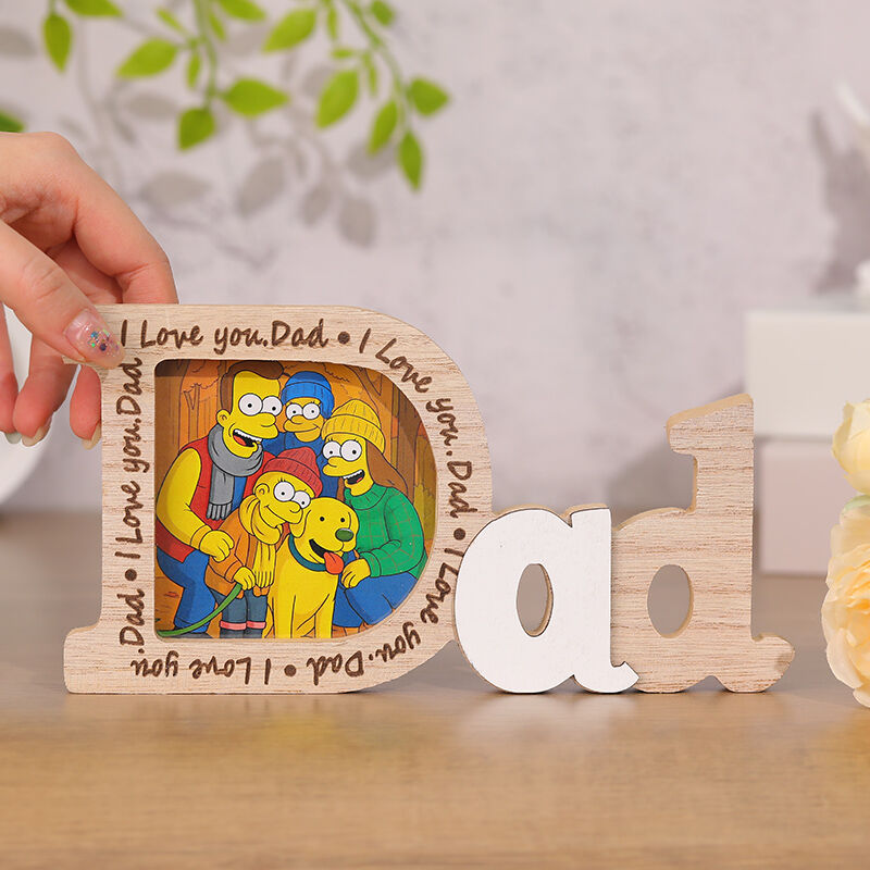 Cadre photo personnalisé style bande dessinée cadeau pour papa