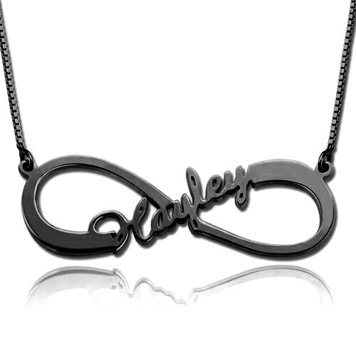 "Meet You" Personalized Single Infinity Necklace