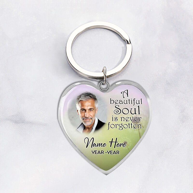 "I Carry Your Heart in Mine" Personalized Photo Keychain
