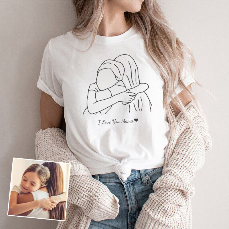 Camiseta personalizada con foto y mensajes para regalar el día de la madre