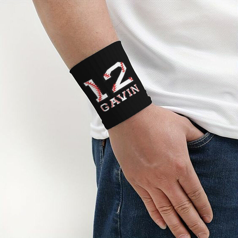 カスタマイズ 名入れ 数字 スポーツ リストバンド 野球