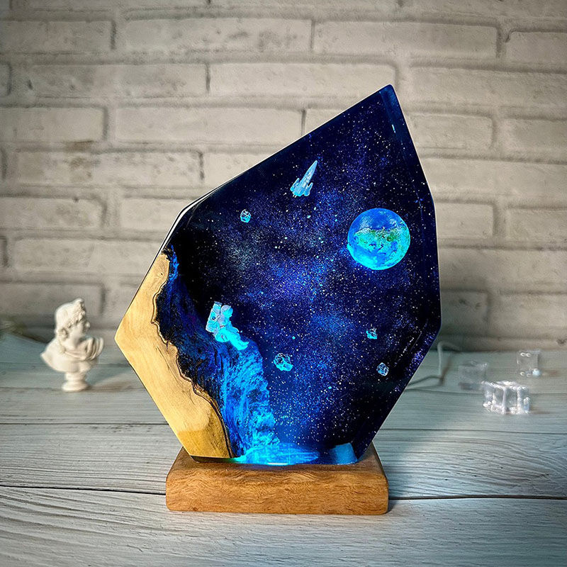 Astronaut And Interstellar Resin Night Light Unique Present for Children