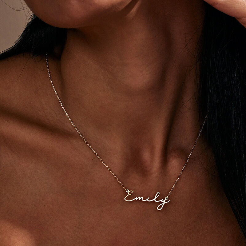 Collier avec nom personnalisé, cadeau de Noël simple pour la famille