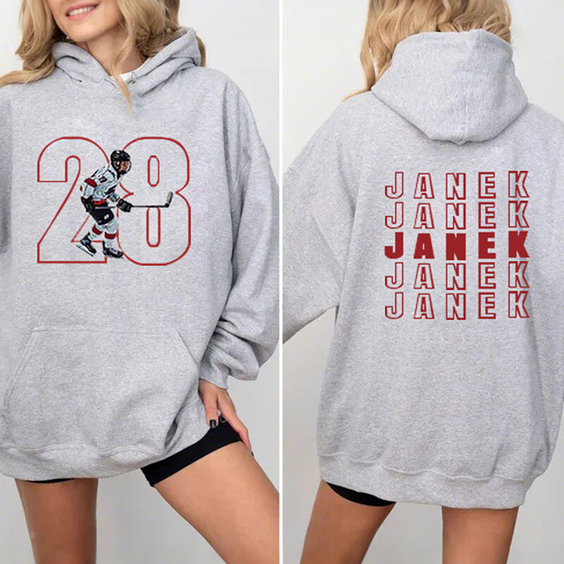 Personalized Hoodie Custom Sport Photo with Cool Name Design Attractive Gift for Sports Lovers
