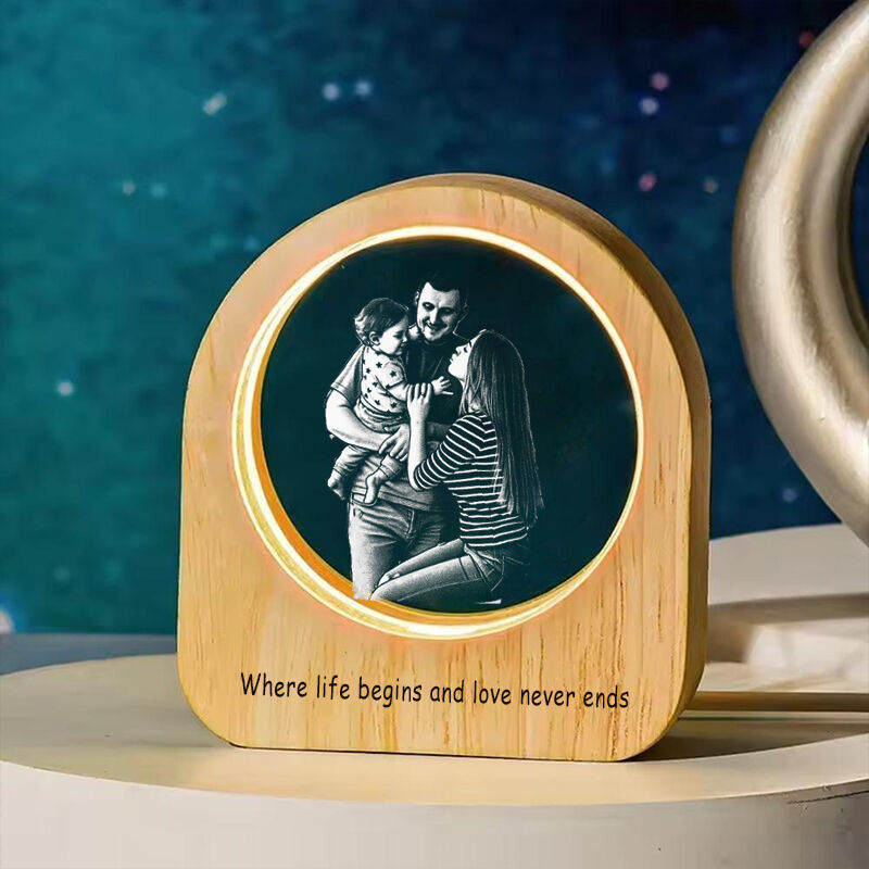 Luz de noche con imagen personalizada: un regalo precioso para la familia