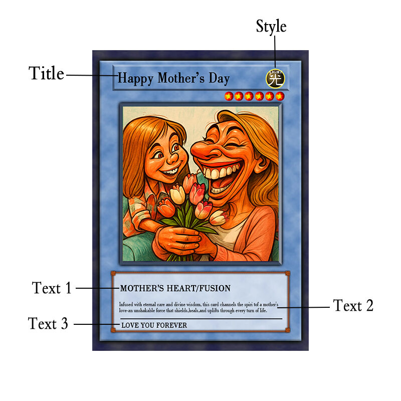 Personalized Funny Picture Poke Card Creative Gift for Mother