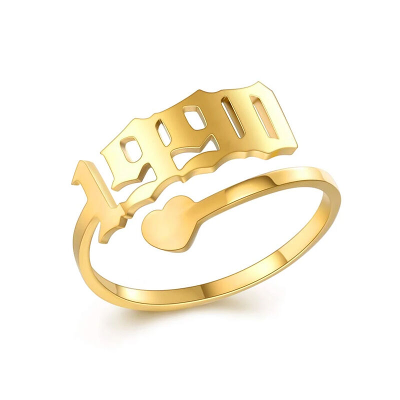 "Succeed Unremitting" Personalized Engraving Ring