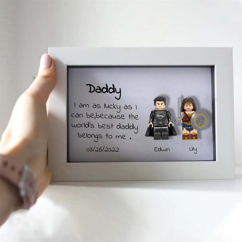 "No Matter How The Years Go By, You Will Always Be The Only Superhero in My Heart" Personalised Superhero Frame