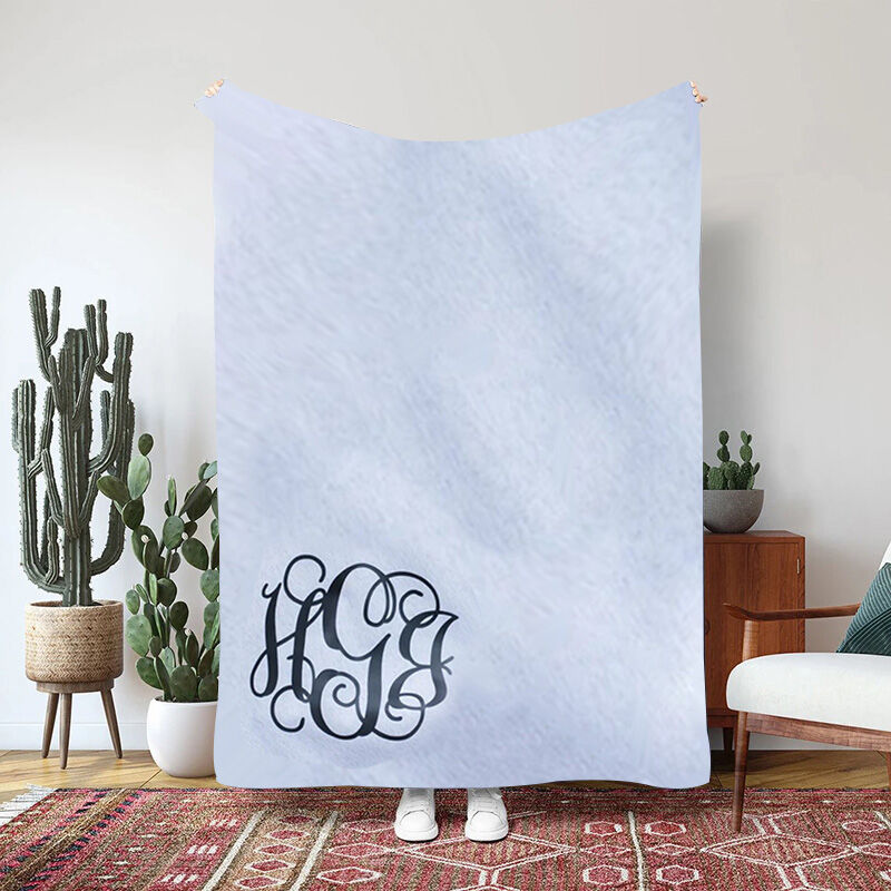 Personalized Monogram Name Blanket Simple Gifts for Family
