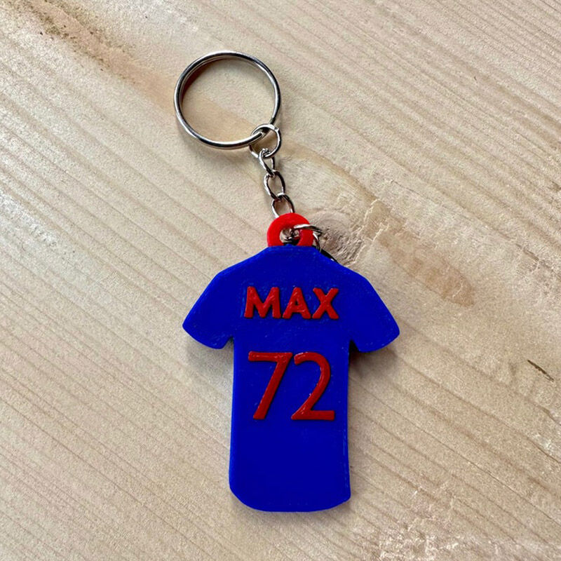 Portachiavi maglia personalizzata con stampa 3D e nome, regalo carino per gli amanti del calcio