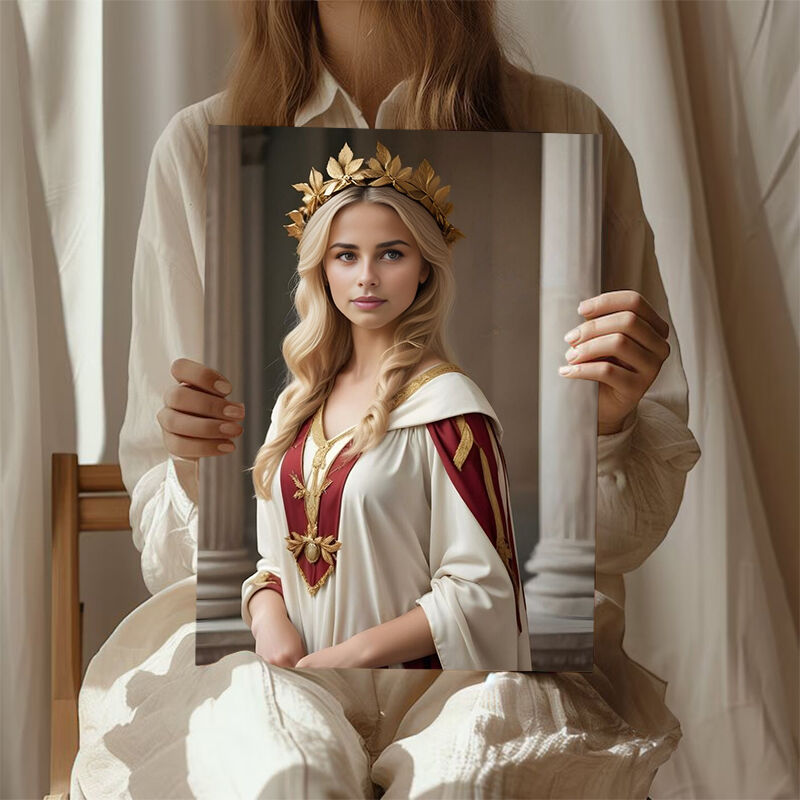 Personalized Queen Portraits with Custom Face Swap Collectible Gift for Her