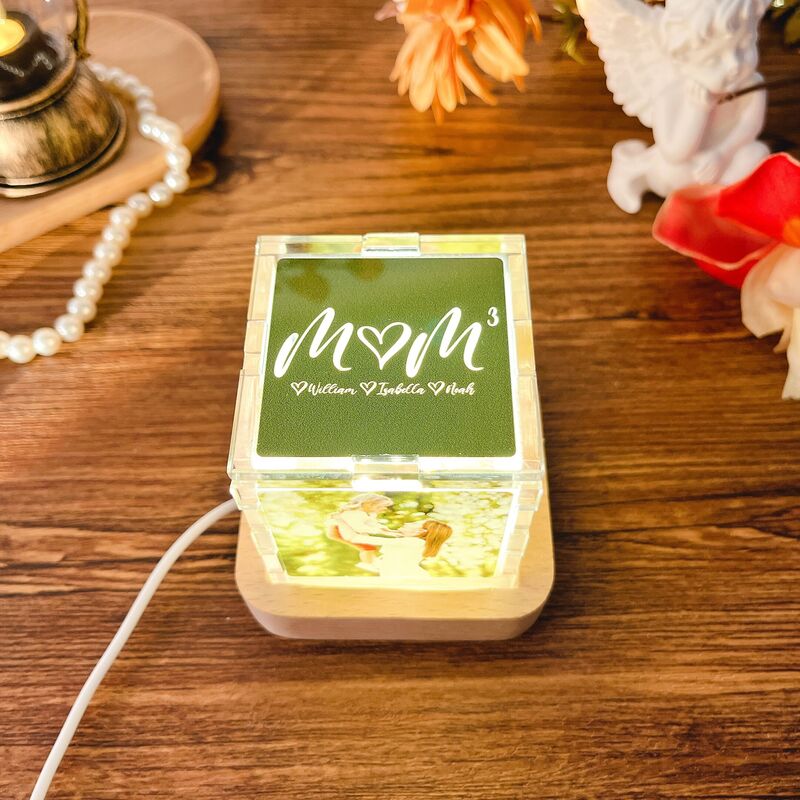 Personalisierte Name Acryl Würfellampe Bestes Geschenk für Mama