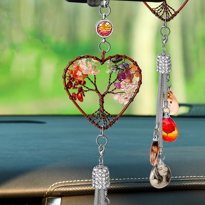 Personalisierte Kristall-Foto-Auto-Anhänger Herzform Kristall Baum Auto Dekoration für ihn