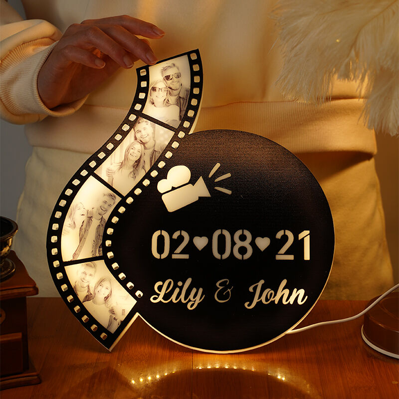 Luz nocturna con imagen personalizada, diseño de película, regalo interesante para parejas