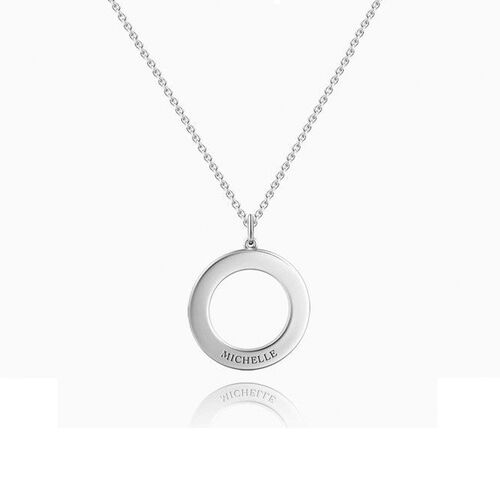 "Love Conquers All" Personalized Disc Necklace
