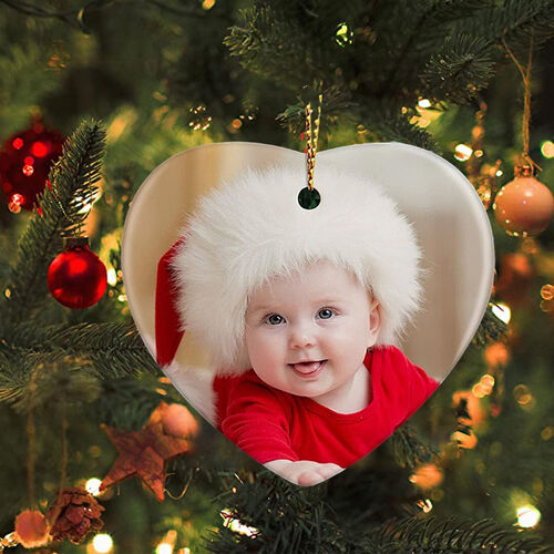 Personalisiertes Weihnachtsbaum Ornament Individuelles Paar Foto