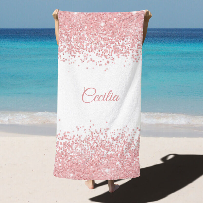 Custom Name Bath Towel Beautiful Present for Favourite Girlfriend