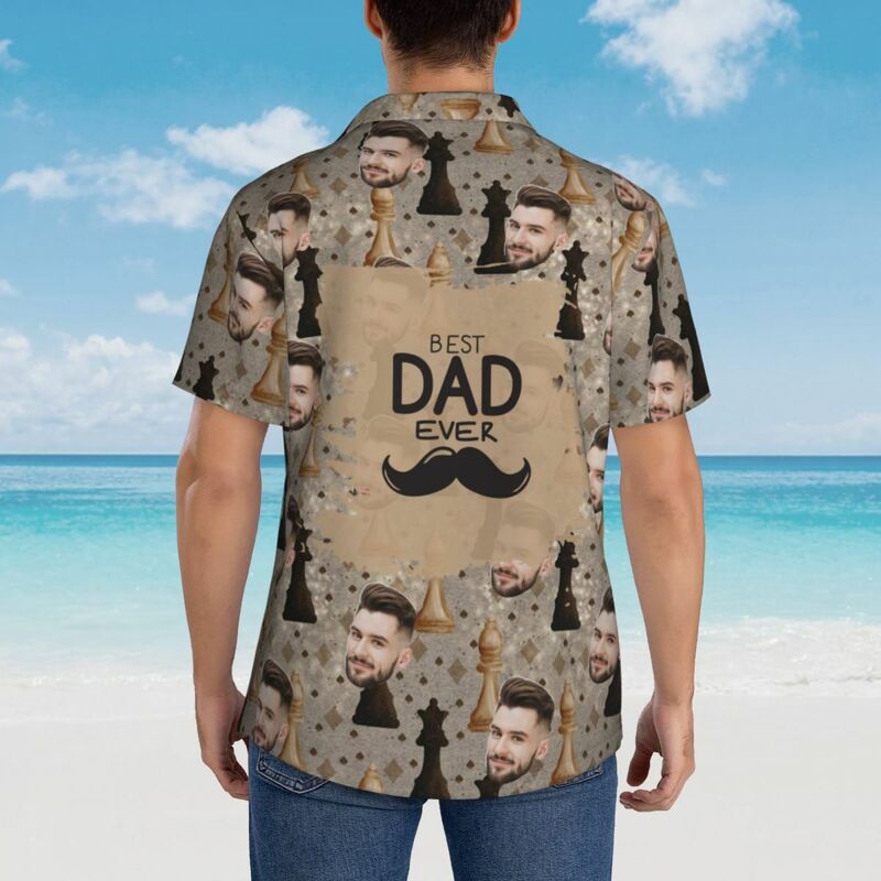 Camisa hawaiana personalizada con foto Best Dad Ever