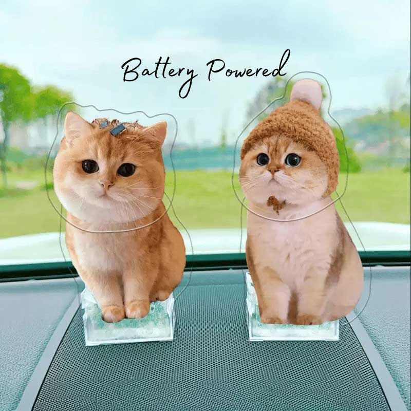 Personalized Bobblehead Acrylic Stand Custom Pet Photo Car Decoration Attractive Gift for Pet Lover