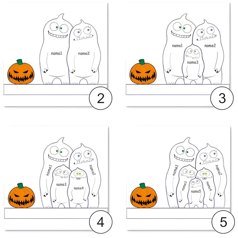 Personalized Wooden Ghost Family Puzzle Memorial Halloween Gift