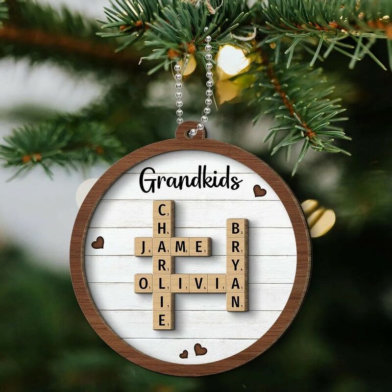 Personalisierte Weihnachtsornamente Individuelle Namen Lustige Geschenke für die Familie