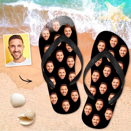 Personalized Face Flip Flops Unique Gifts-For Husband