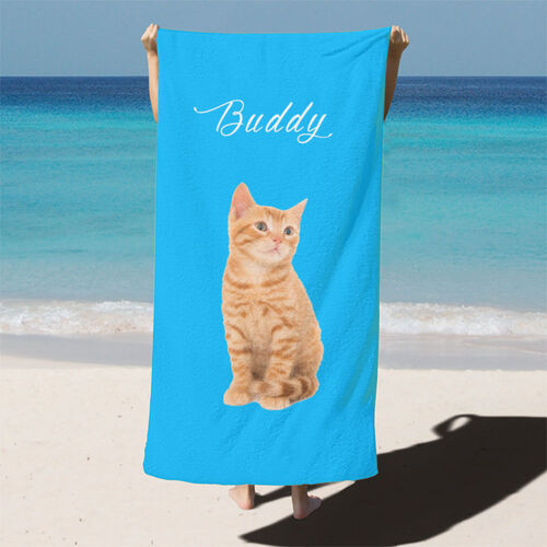 Personalized Picture and Name Bath Towel Creative Gift for Best Friend
