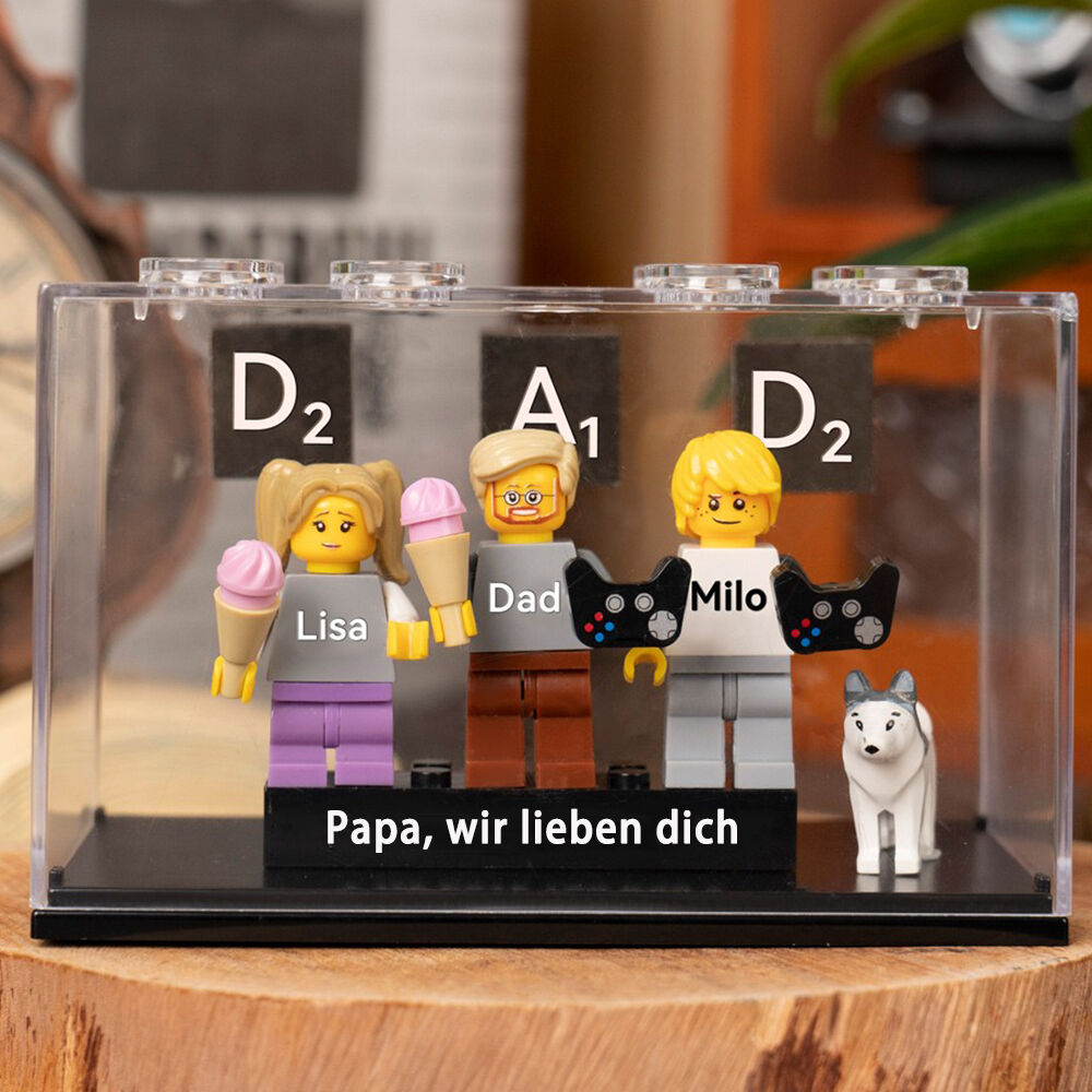 Personalized Building Block Minifigure with Box and Nickname for Father's Day
