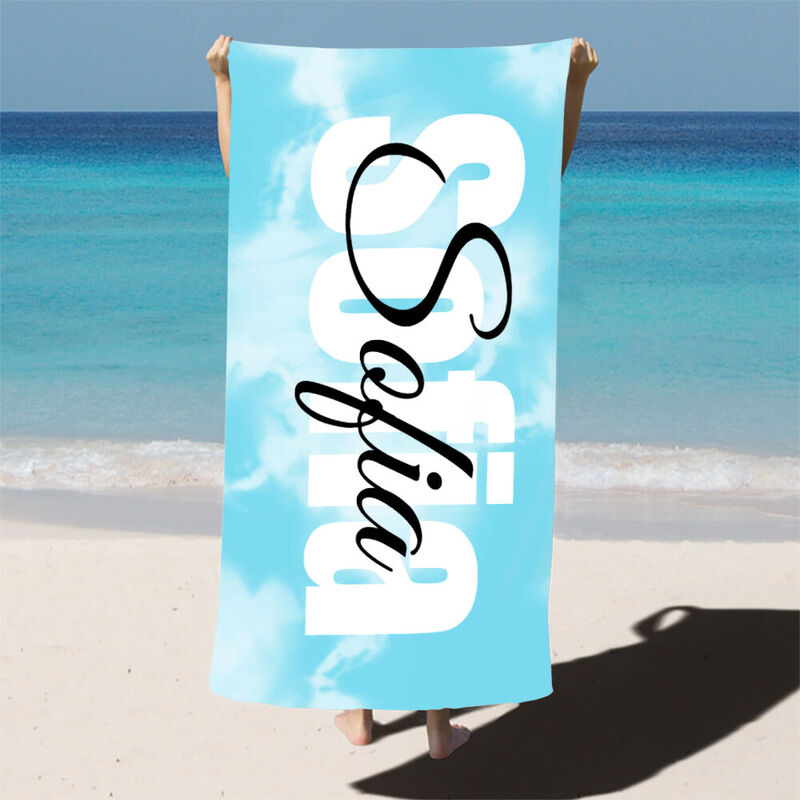 Personalized Name Bath Towel Beautiful and Elegant Gift for Friends