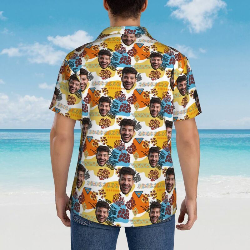 Personalisiertes Hawaiihemd Bohemian Style Tops Geschenke für Männer