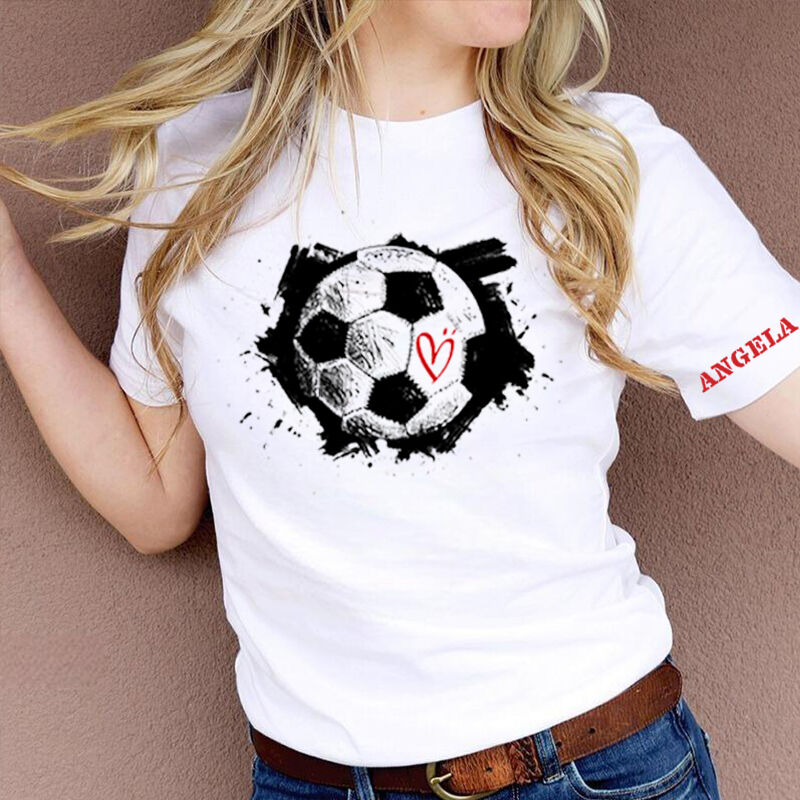 Personalized Children's T-Shirts With Custom Name And Football Graphics For Sports Fanatics