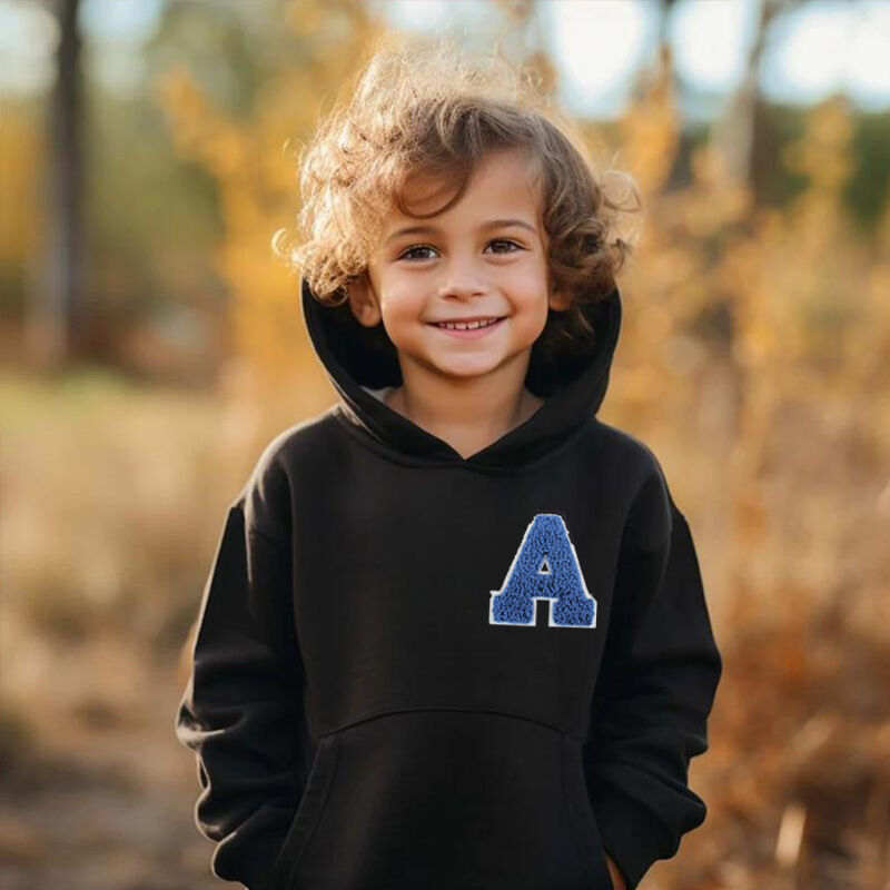 Personalized Children Hoodie Custom Initials Simple Gift For Kids