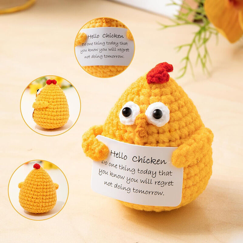 Handmade Crochet Chick Doll Positive Energy Gift for Friends