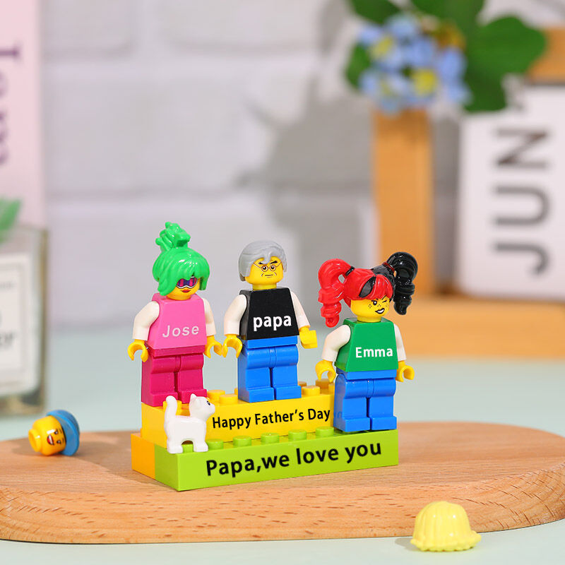 Personalized Building Block Minifigures Cute Gifts for Father's Day