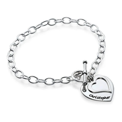 "L'amour est Parfait" Bracelet Coeur Personnalisé