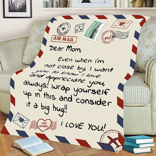 Personalisierte Decke mit Liebesbrief Perfektes Geschenk für Mama "Ich weiß dich zu schätzen"