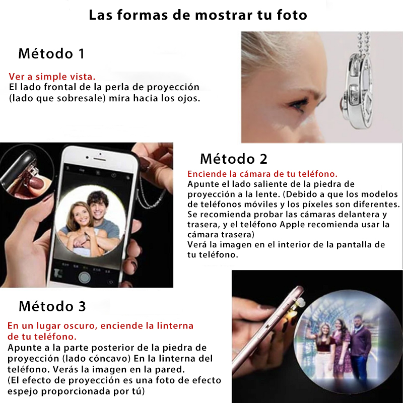 Llavero de proyección de piedra de nacimiento personalizado con foto