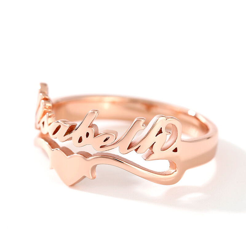 "Love Is Fireworks" Personalized Name Ring
