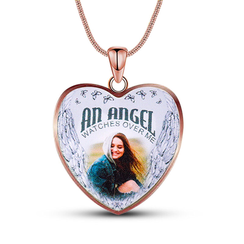 "An Angel Watches Over Me" Collana Con Foto