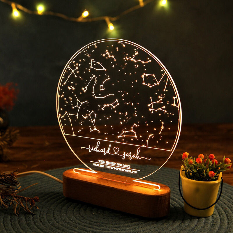 Personalized Star Map Acrylic Lamp Interesting Valentine's Day Gift