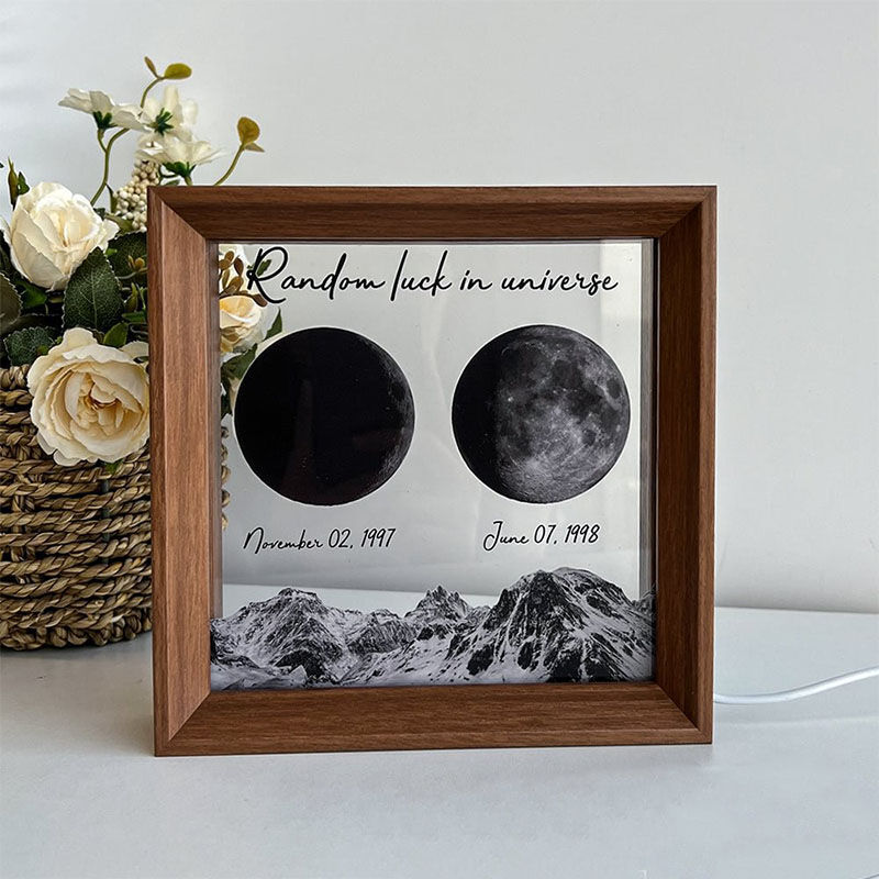 Personalized Moon Phase Lamp Romantic Birthday Gift