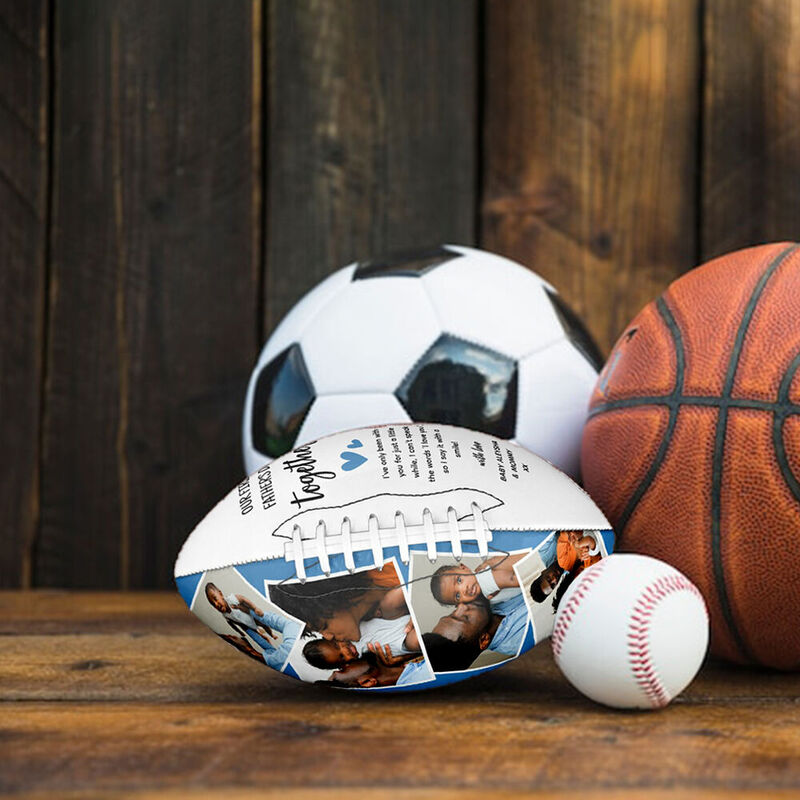 Personalized Football Is a Gift for Dad from Mom and Kids