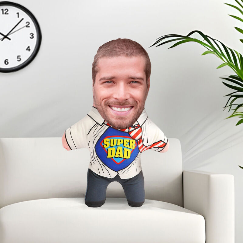 Almohada Cara Personalizada Camisa Súper Papá Almohada Cara para Papá